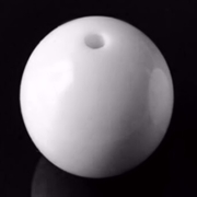 Akryl perle. Blank. 20 mm. Snehvid 